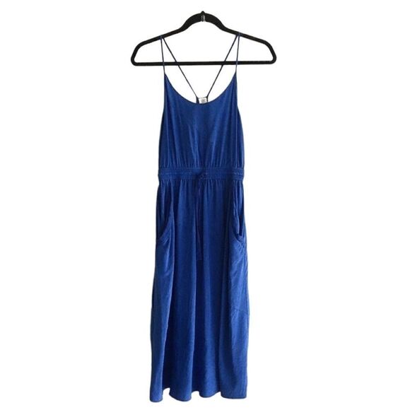 Aritzia Dresses & Skirts - ARITZIA Wilfred Silk Sleeveless Midi Dress Blue XXS